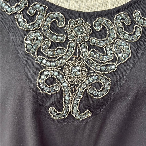 Elegant Black Lace Embellished Women's Top “Atmosphere” - Picture 2 of 6